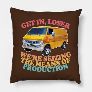 Get In Loser - Marxist Meme Design Pillow