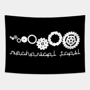 Mechanical gears trail Tapestry