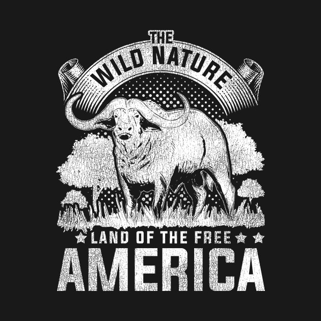 Buffalo America US Wildlife Bison by shirtsyoulike