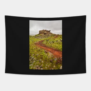 Green Lava Trail Tapestry