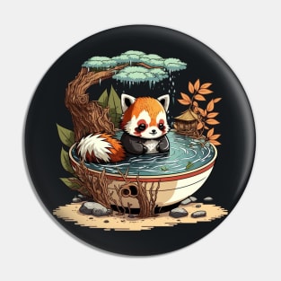 Red Panda Ramen Hot Spring Pin