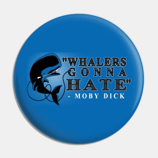 Moby Dick Whale Bookworm Funny Retro Vintage Meme Pin