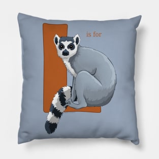 L is for Lemur Pillow