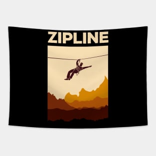 Zipline Adventure Ziplining Ziplines Gift Tapestry