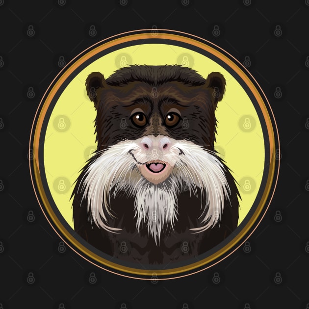 Emperor Tamarin Circle by Peppermint Narwhal