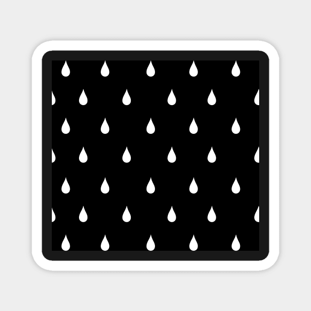 Raindrops in black and white Magnet by bigmoments