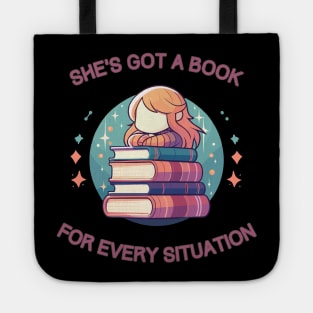 Kawaii Shes got a book for every situation Tote