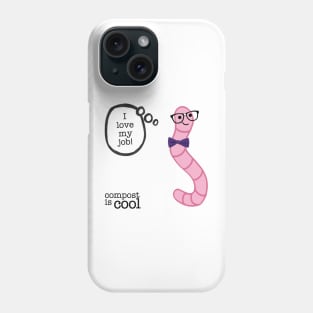 compost worm (nerd) Phone Case