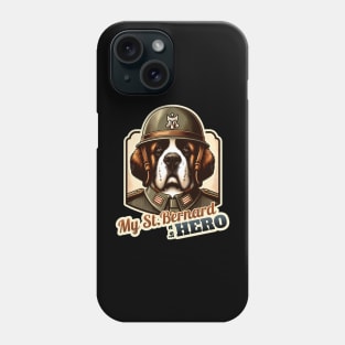 St. Bernard soldier Phone Case