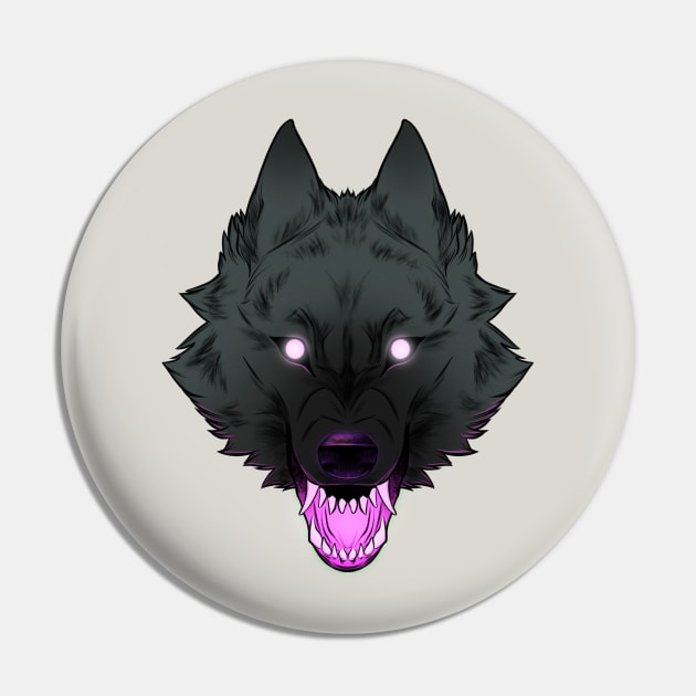 Purple Wolf Pin by RioBurton