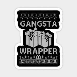 Gangsta Wrapper Ugly Christmas, Funny Christmas Magnet