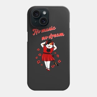 No music no dream Phone Case