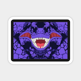 Purple T-Rex Face Magnet