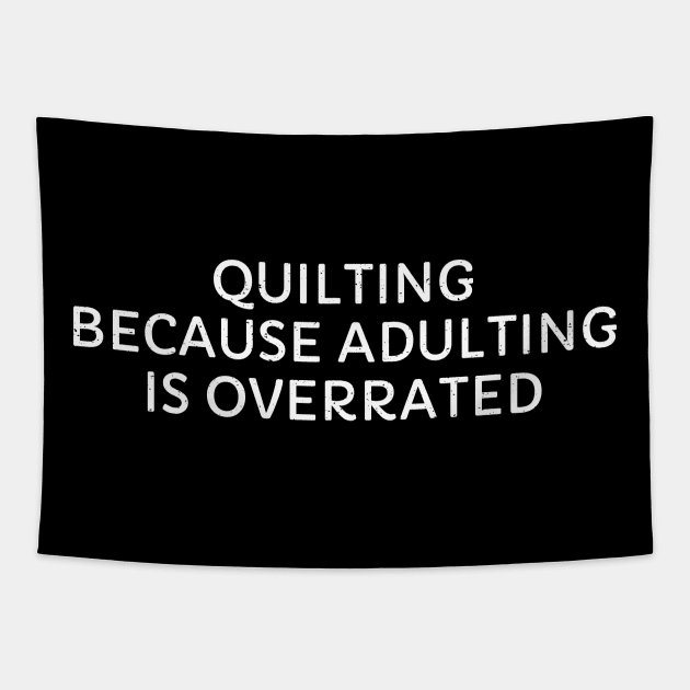 Quilting Where Straight Lines are Overrated Tapestry by trendynoize