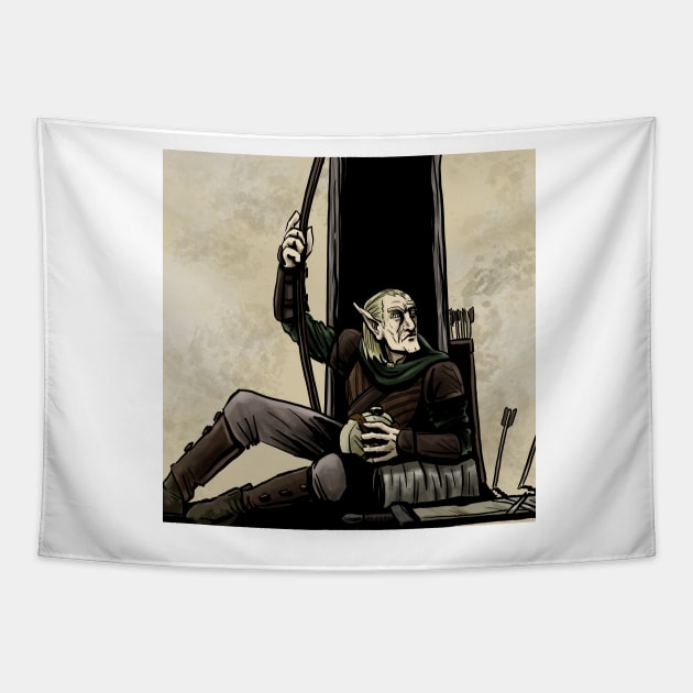 Kalador Elven Fighter Thief Tapestry by Dungeonmusings