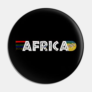 African Flag Colors Distressed Zebra Stroll Pin