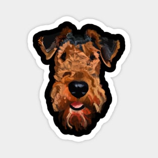 Adorable Airedale Terrier Dog Art Piece Magnet