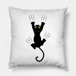 Cat Grabing With Claws Pillow