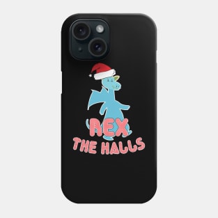 Rex the halls christmas holidays Phone Case