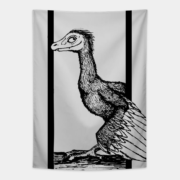 Archie the Archaeopteryx Tapestry by BattleBirdProductions