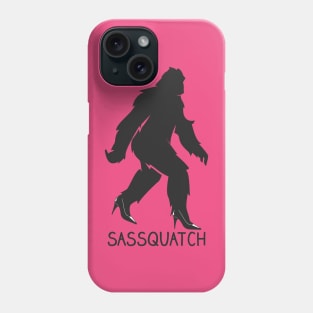 Sassquatch - Badass With An Attitude To Match  - Black - Black Heels Phone Case