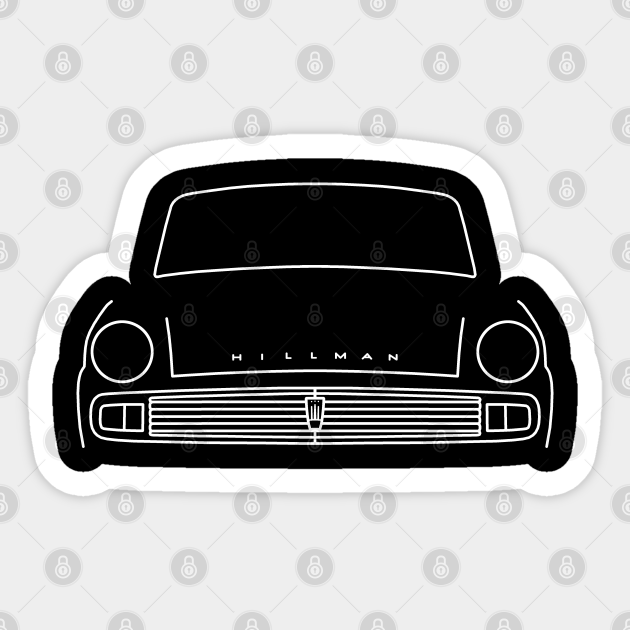Hillman Minx Series Vi Classic Car Outline Graphic White Classic Car Pegatina Teepublic Mx