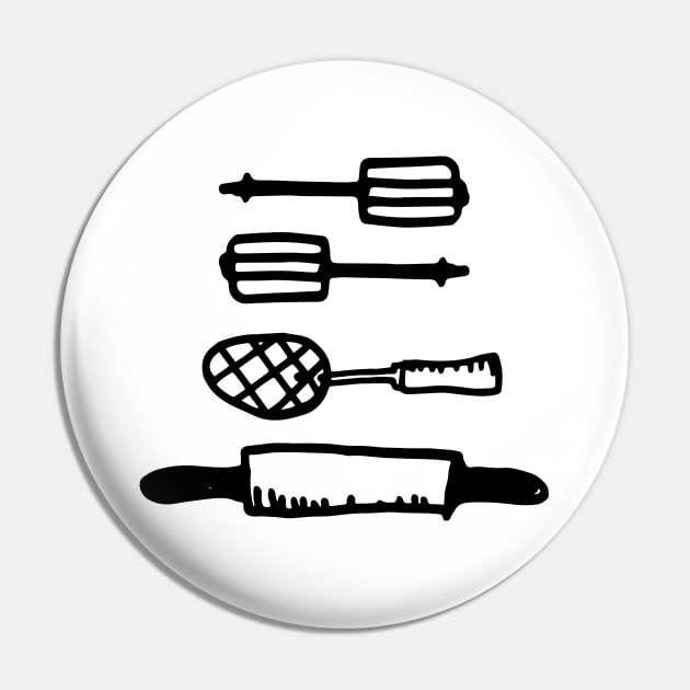 Retro Utensils Design Pin by SWON Design