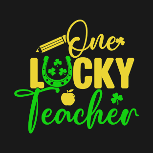 One Lucky Teacher Funny Irish School Teacher T-Shirt