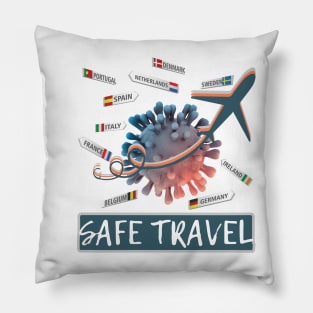 Funny Safe travel covi19 Pillow