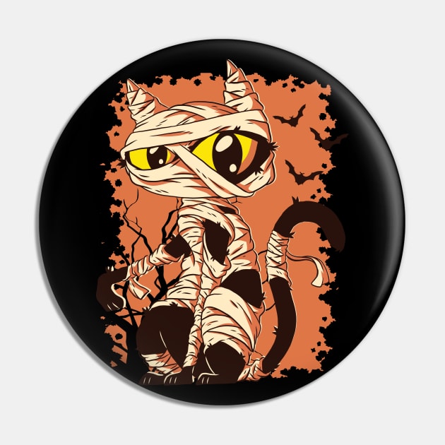 Halloween Black Cat Mummy Monster Costume Spooky Funny Creepy Creature Pin by Kali Space