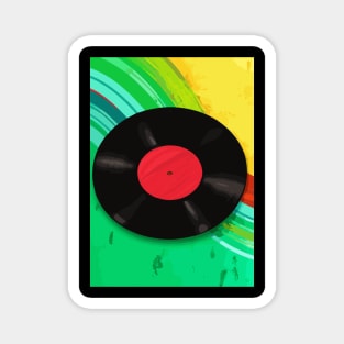 Retro Vinyl Record Colorful Magnet