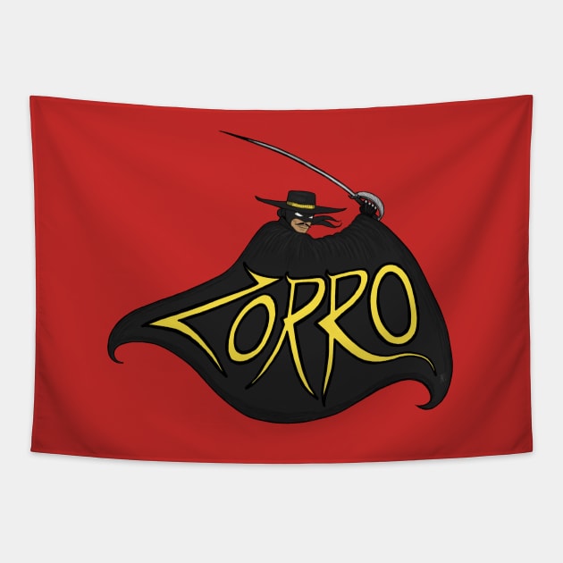 Zorro Tapestry by adamtyberius