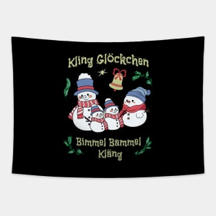 Kling Glöckchen Bimmel Bammel Kläng, funny saying Tapestry