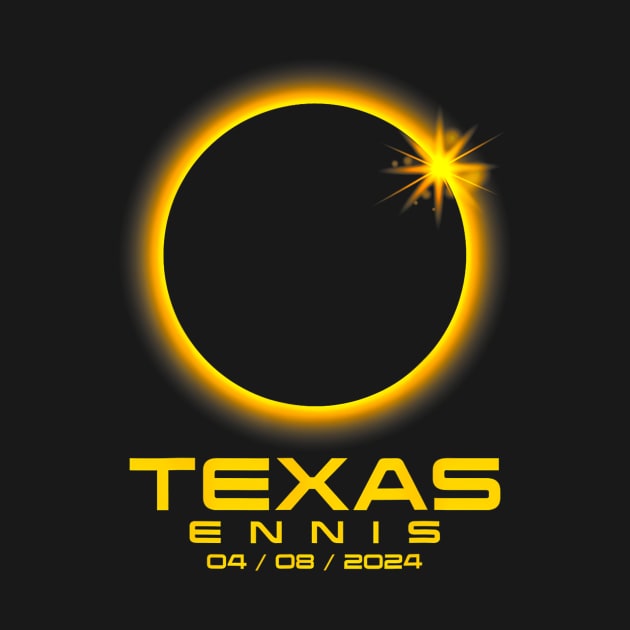 Ennis Texas Tx Total Solar Eclipse 2024 by SanJKaka