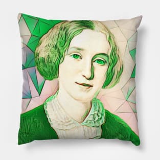 George Eliot Green Portrait | George Eliot Artwork 8 Pillow