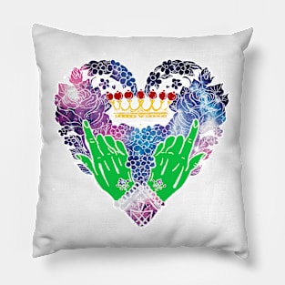 Cosmic Alien Crown Pillow