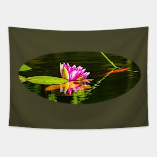 Pink Lily and Goldfish Tapestry