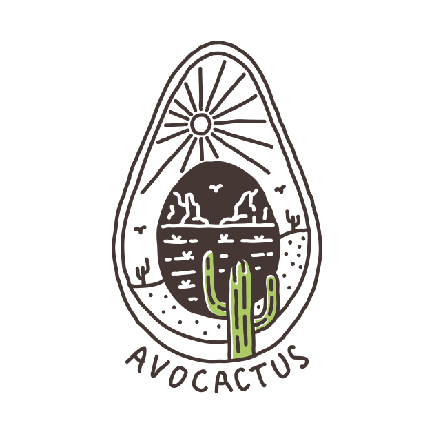 Avocactus Avocado Cactus by VEKTORKITA