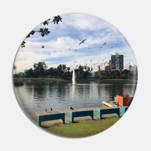 MacArthur Park Afternoon Pond View Pin