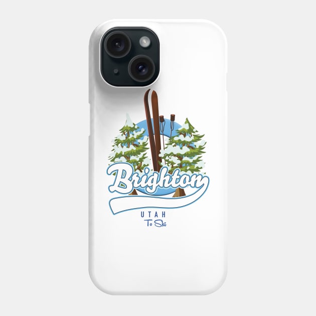 Brighton Utah to ski logo Phone Case by nickemporium1