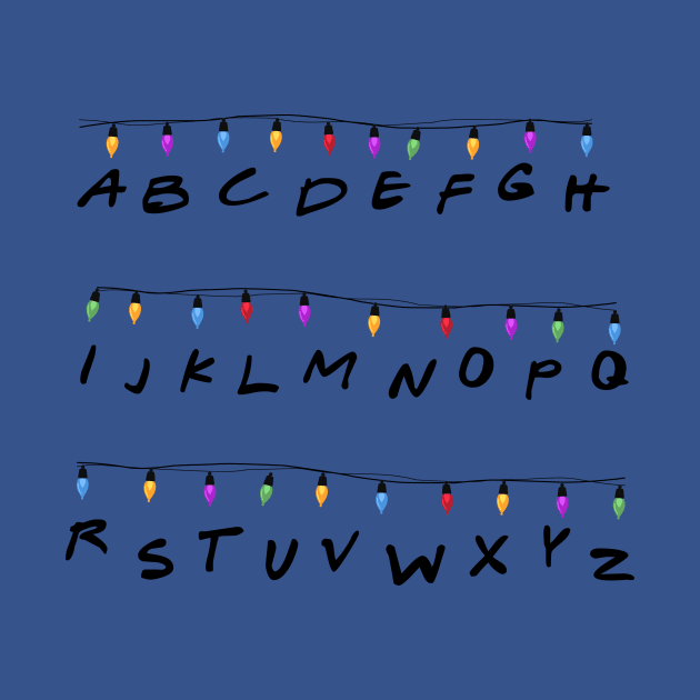 Alphabet Christmas lights message by CMDesign