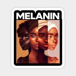 Melanin Shades Afrocentric Black Pride Magnet