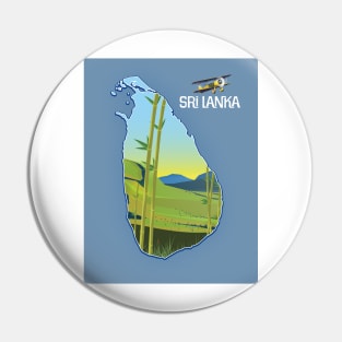 Sri Lanka island travel map Pin