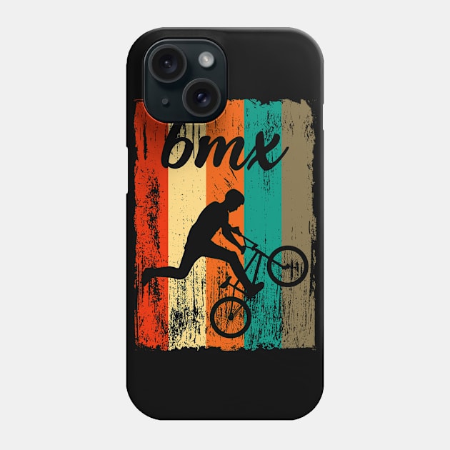 Retro vintage BMX bike cycling design gift idea Phone Case by Macphisto Shirts