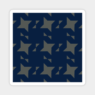 Navy Blue Mississippi Patchwork Pattern Magnet