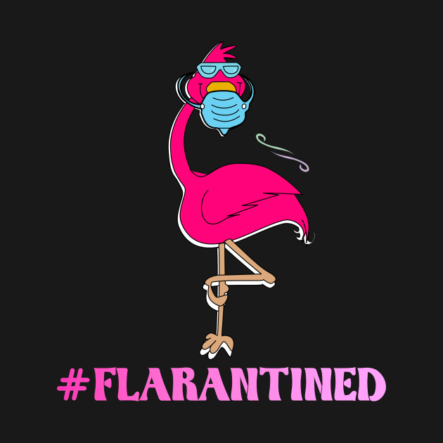 flamingo quarantined with face mask falarantined 2020 flamingo lovers gift by DODG99