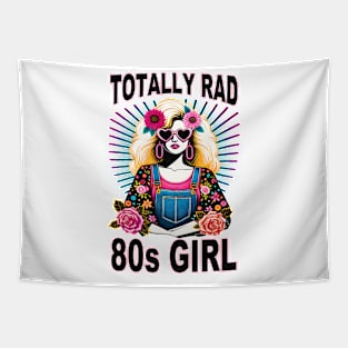 Totally rad 80s girl - 80s Nostalgia Retro Tapestry