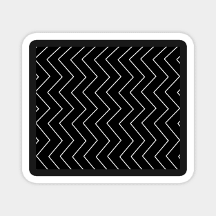 Abstract zigzag - black and white. Magnet