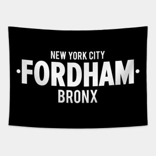 Fordham Bronx Modern Minimalistic Typography Design Tapestry