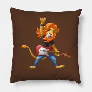 Lion rocker with a guitar Pillow